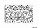 Coloring Cassette Audio Adults Pages Choose Board sketch template