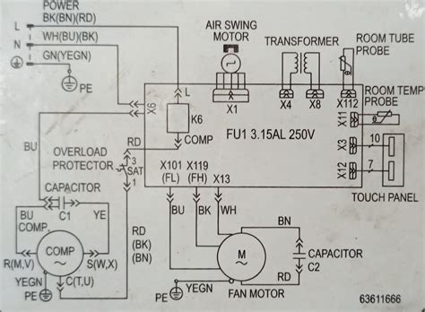 window type aircon wiring diagram