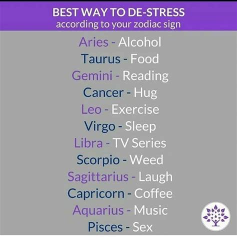 best way to de stress according to your zodiac sigrn aries