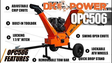 dk power opc    hp wood chipper features youtube