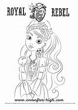 Ella Ashlynn Coloring Pages High Name Ever After Everafter Drawing Card Color Template sketch template
