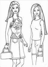 Barbie Friend Pages Shopping Heading Coloring Her Going Some Printable sketch template