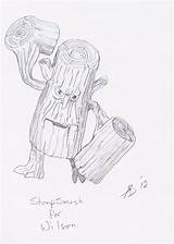 Smash Stump Skylander sketch template