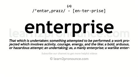 pronunciation  enterprise definition  enterprise youtube