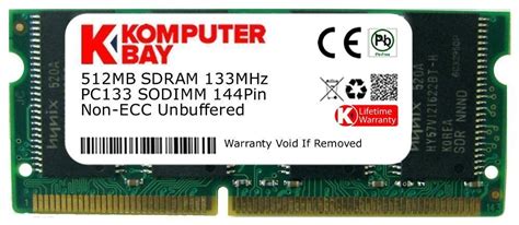 memoria ram  portatil komputerbay  mb  mhz pc sdram