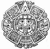 Aztec Azteca Tattoo Maya Tattoos Designs Vector Aztecas Dibujos Tatuajes Chicano Coloring sketch template
