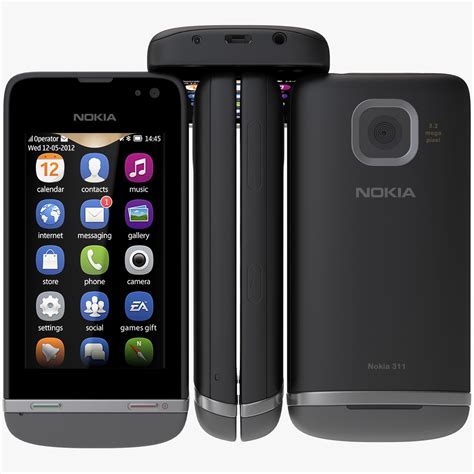 Nokia Asha 311 3d Model 3d Model 9 C4d Max Obj Lwo 3ds Ma Free3d
