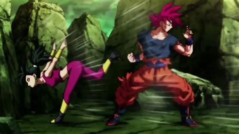 Super Saiyan God Goku Vs Caulifla And Kale Dragon Ball