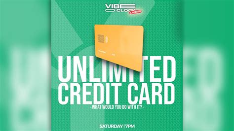 unlimited credit card youtube