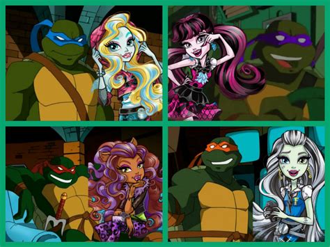 monster high x tmnt reboot and 2k3 version by funzonegallery16 on deviantart