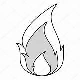 Feuer Malvorlage Flamme Coole Schwarze Linie Jemastock Stockvektor sketch template