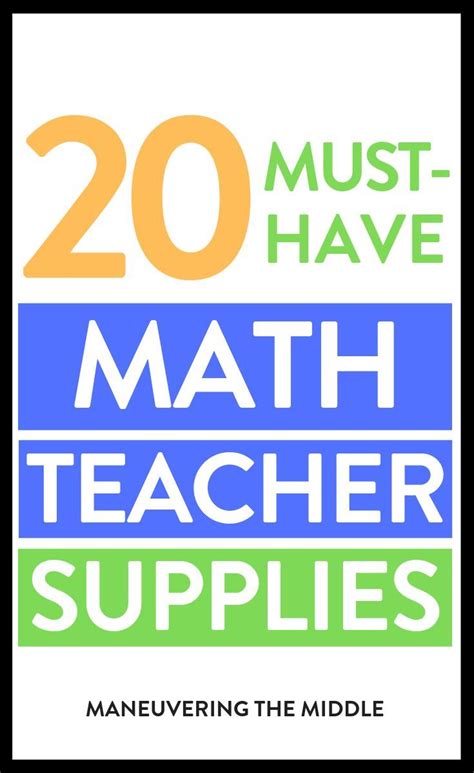 20 Must Have Math Teacher Supplies High School Math
