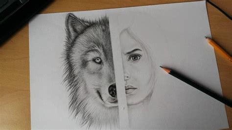 Half Woman And Half Wolf Tattoo Design By Hedvikakubu On Deviantart