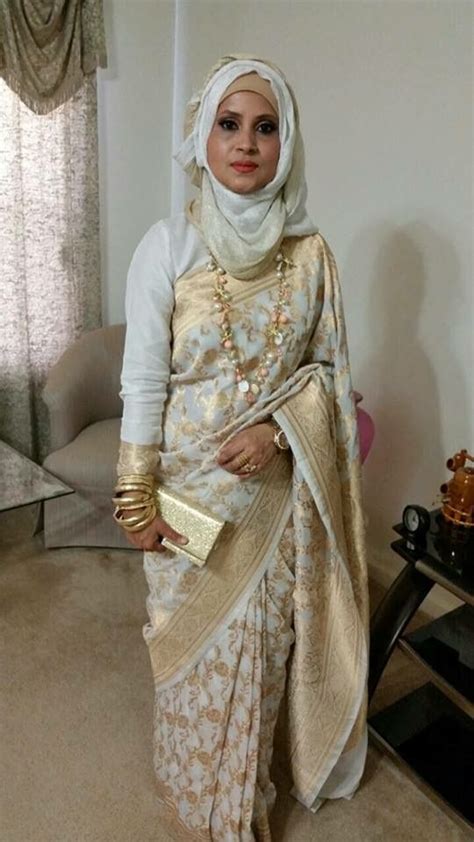 love it hijab with saree saree with hijab hijab fashion bridal hijab