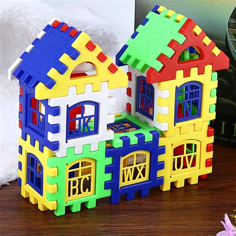 diy plastic house pcs detachable building blocks assembled toys
