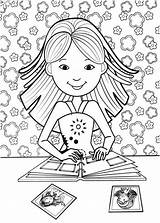 Coloring Girls Groovy Pages Book Girl Freekidscoloringandcrafts Books Color sketch template