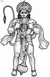 Hanuman Coloring Navami Saraswati Sketch Shri Sita 4to40 Bhagwan Maa Lakshman sketch template