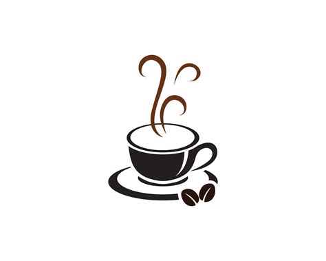 coffee cup logo template vector icon  vector art  vecteezy