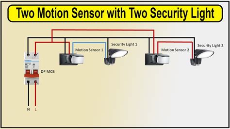 motion sensor   security light wiring diagram photocell youtube