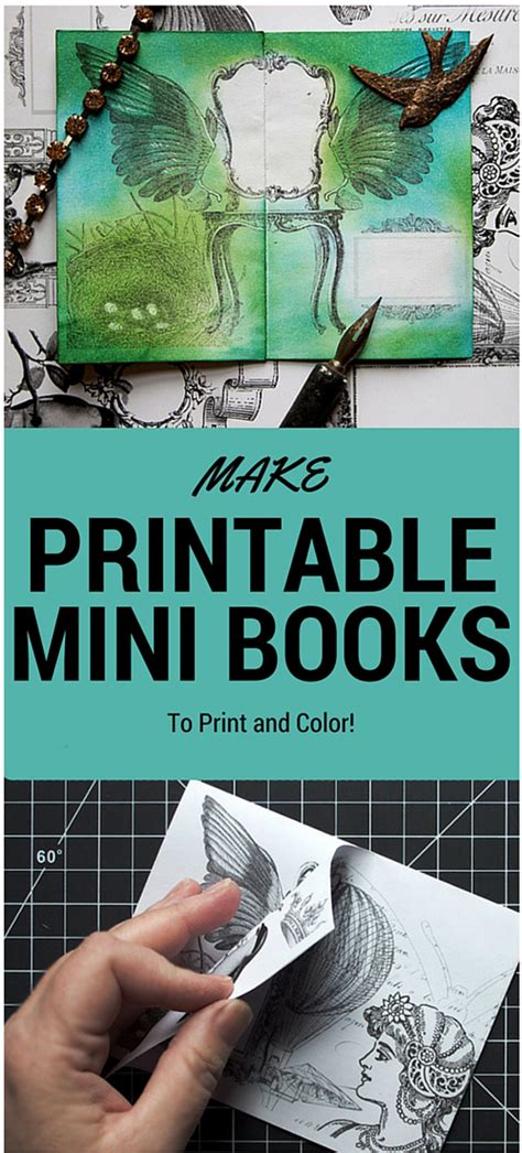 printable mini book  piece  paper    takes