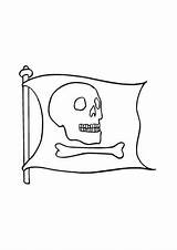 Totenkopf Piraten Piratenfahne Ausmalbild Pirat Ausmalen sketch template