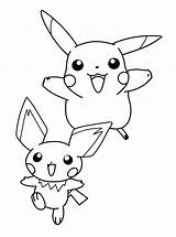 Pichu Pokemon Pikachu sketch template