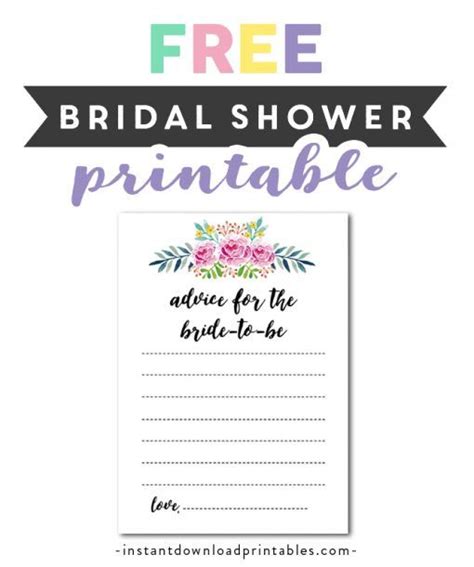 pin   bridal shower printables