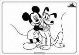 Mickey Pluto sketch template