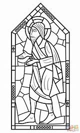 Stained Glass Coloring Religious Pages Window Drawing Printable sketch template