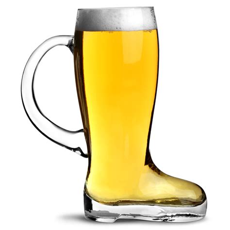 Glass Beer Boot With Handle At Drinkstuff