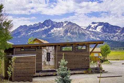 meadow creek tiny house resort spa stanley id cabin living cabin