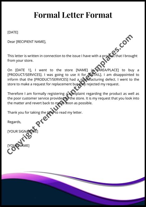format  formal letter collection letter template collection