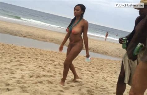 busty ebony girl nude beach walk hot video