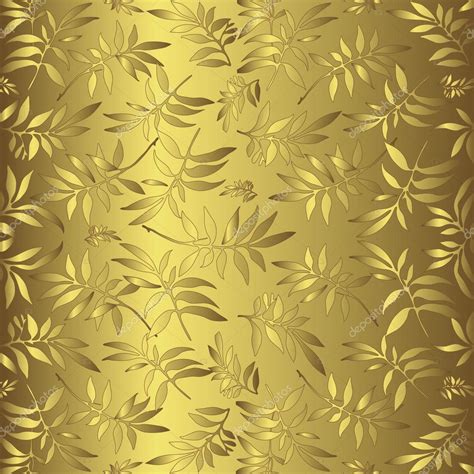 golden floral background stock vector  olgadrozd
