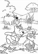 Winnie Pooh Coloring Pages Printable Book His Friends sketch template