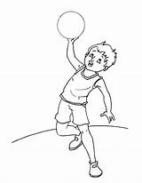 Throwing Coloring Basketball Pages sketch template