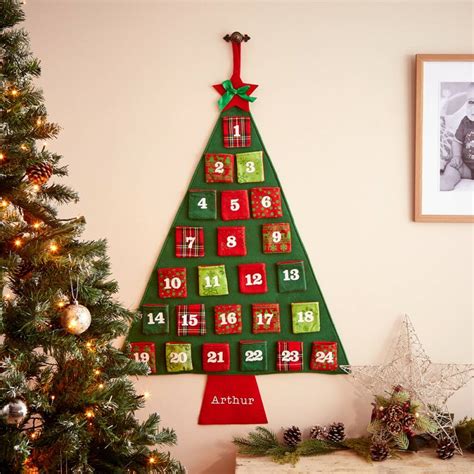 personalised hanging christmas tree advent calendar   st years notonthehighstreetcom