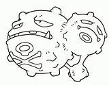 Pokemon Coloring Weezing Pages Battle Time sketch template