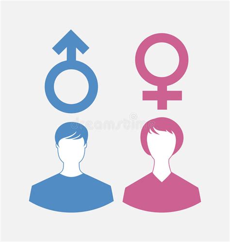 Male And Female Icons Gender Symbols Stock Vector