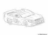 Nascar Coloring Pages Line Printable Kids Adults sketch template