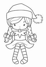 Elf Coloring Pages Printable Christmas Girl Sheets Pdf Colouring Print Kids Choose Board Printables sketch template