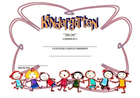 downloadable  printable kindergarten certificate templates