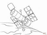 Hubble Telescope Space Coloring Pages Drawing Clipart Colouring Printable Satellite Telescopio Para Colorear Print Drawings Color Template Sketch Astronomy sketch template