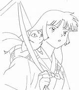 Inuyasha Sango Sorceress sketch template