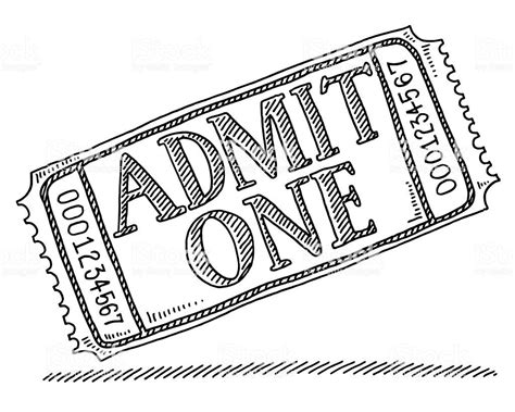 hand drawn vector drawing   admit  admission ticket ticket drawing admit