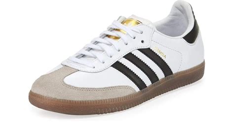 lyst adidas originals samba classic leather sneaker  white