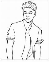Justin Bieber Coloring Pages Colouring Printable Gomez Drawing Selena Books Getdrawings Step Popular sketch template