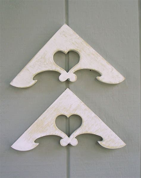 wood gingerbread victorian hearts trim architectural accents etsy