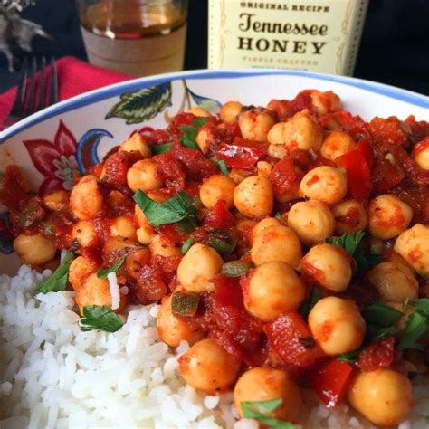 Spicy Vegan Southern Chickpea Stew With Rice Chickpea