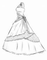 Dress Drawing Wedding Dresses Gown Drawings Anime Designs Fashion Ball Sketches Drawn Pretty Draw Easy Clothes Deviantart Search Google Pencil sketch template